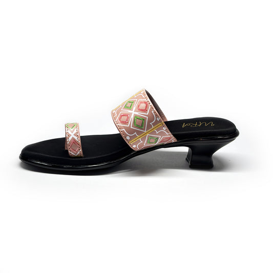 Women Kitten Heels | Peach | Aly