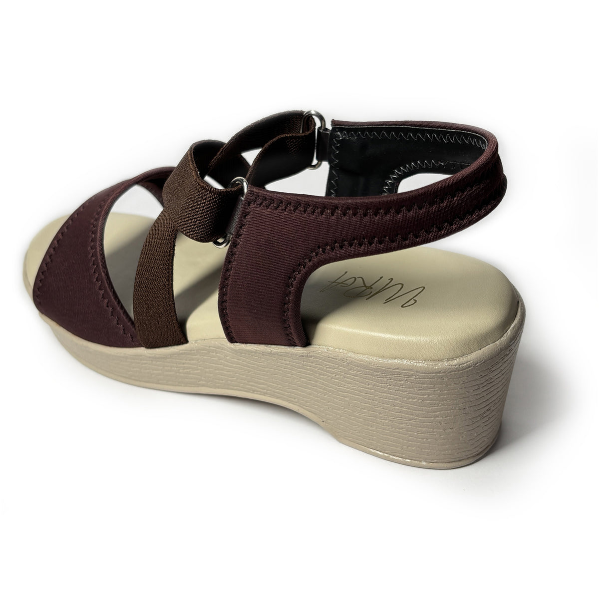 Women Everyday Comfort 3-Inch Slip-On Wedge Sandals | Brown | Aany