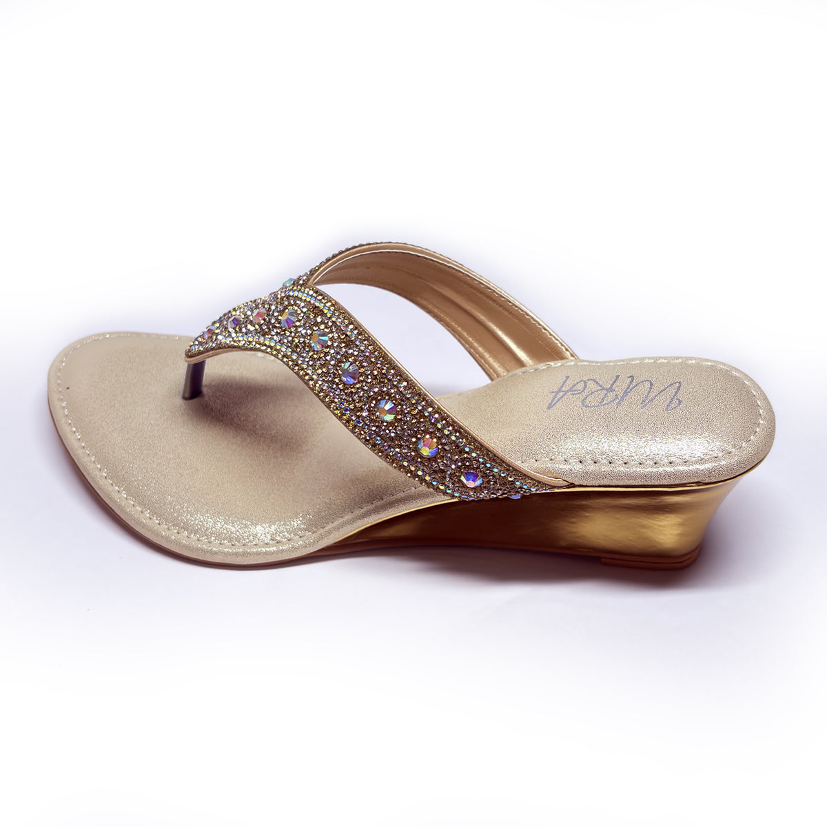 Women Embellised Wedge Sandals | Gold | Pal