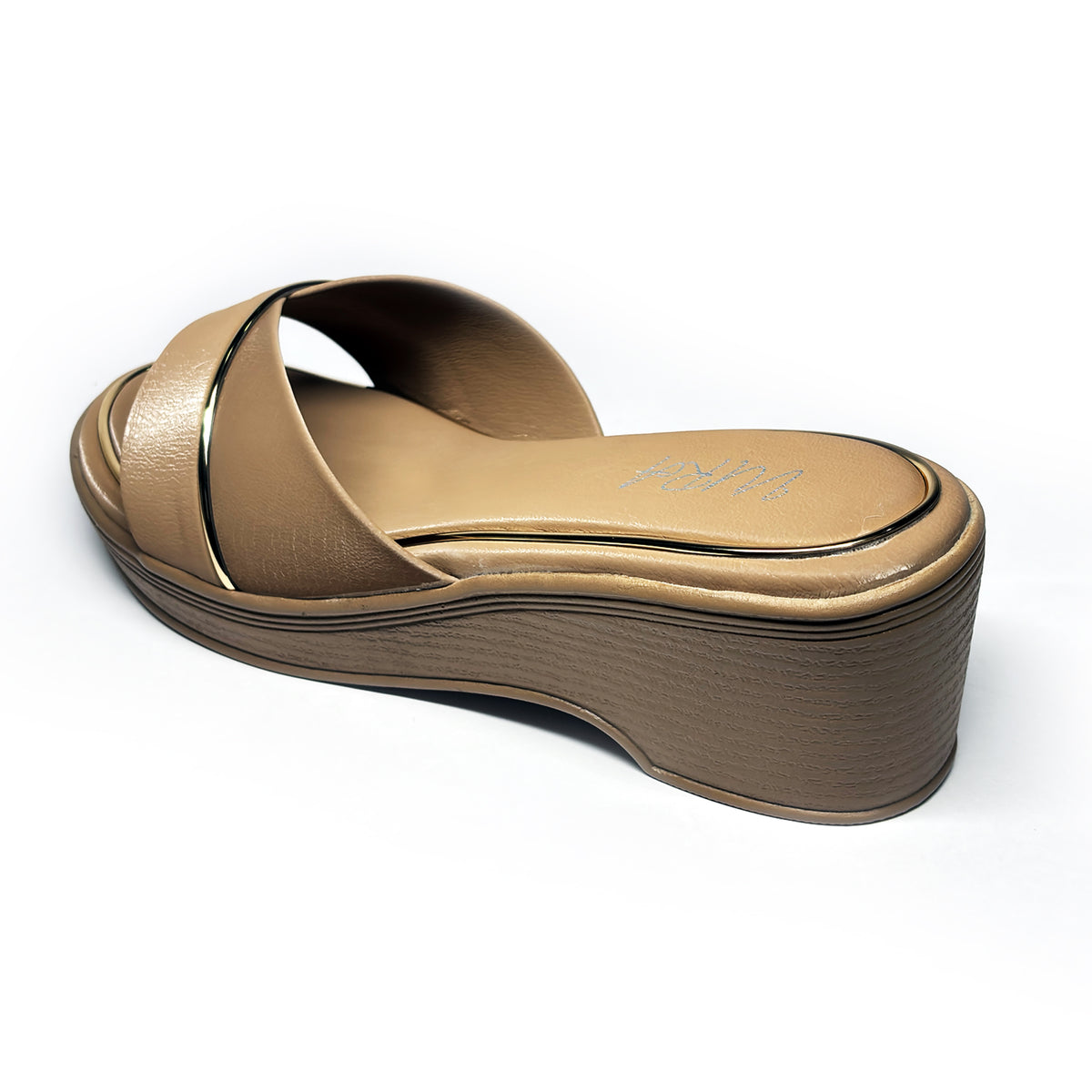 Women Slip-on Comfort Wedges | Beige | Tyra