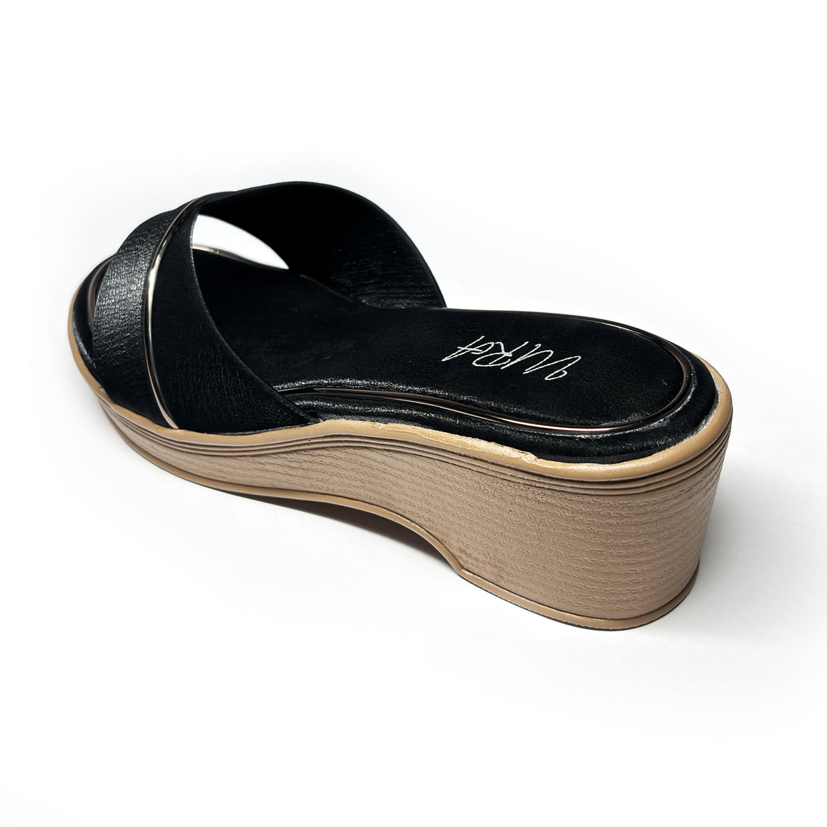 Women Slip-on Comfort Wedges | Black | Tyra