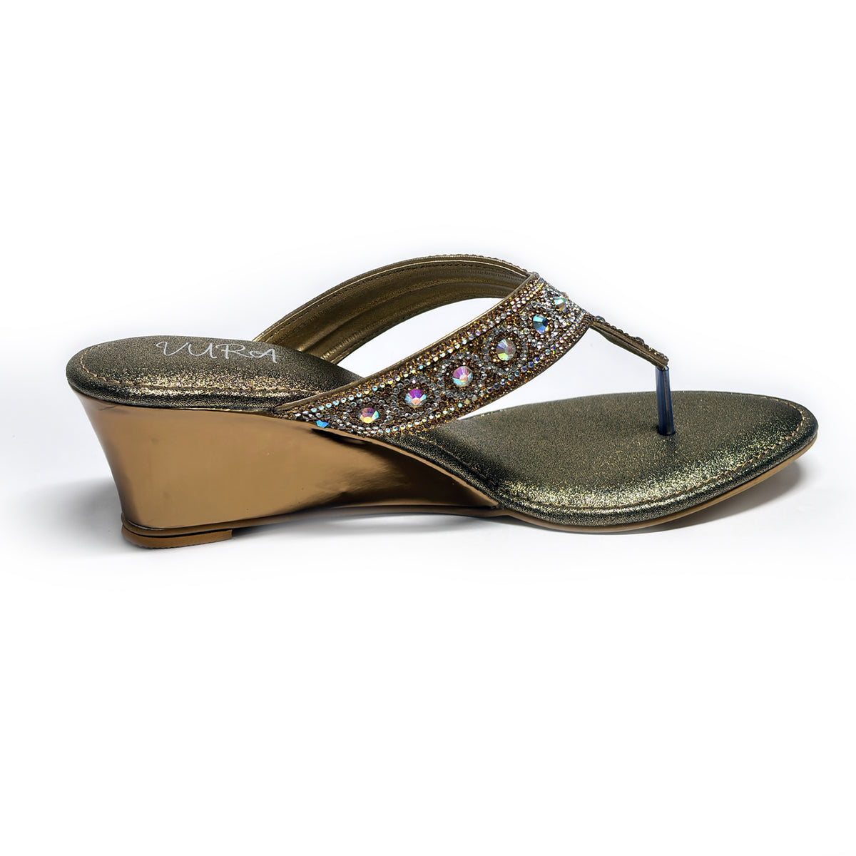 Women Embellised Wedge Sandals | Antique | Pal